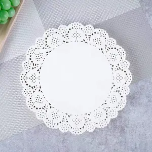 Paper Doilies, 100 Pieces 5.5" Lace Doilies Paper Round Decorative Paper Placemats Bulk for Cake, Desert, Wedding, Tableware Decoration