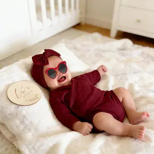 h-6 16PCS Baby Nylon Headbands Hairbands Hair Bow Elastics for Baby Girls Newborn Infant Toddlers Kids Colorful
