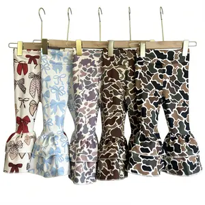 Athletic Girls Camo Hunting Pants Comfortable & elastic Cute Kids Yoga Clothes