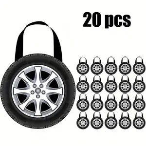 20 Pcs Universal Racing Wheel Tote Bags, Non-Woven Durable Car-Shaped Party Gift Bags, Handle Included, Ideal for Birthdays, Festive Gifts
