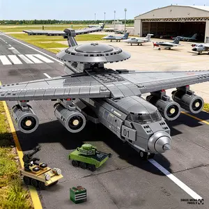1561pcs Y-20 Military Transport Aircraft Model Kit, Large High-Difficulty Adult Building Blocks Set Toy, Realistic Collectible Aviation Decor