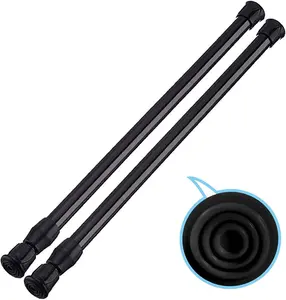 Tension Rods Shower 15.7 to 28 in Small Adjustable Curtain Window Rods in Extendable Telescopic Width Spring Cupboard Bars for Kitchen Utensils,Fit in The Spaces to Stay Up,2 Pack