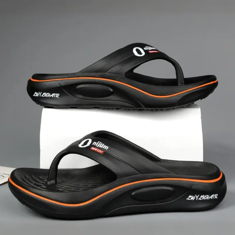 Men's Casual Flip Flops, Comfortable Foot Feel, Outdoor Indoor Sandals, Tpu Upper Eva Sole, Perfect for Couples, Indoor Flipflop