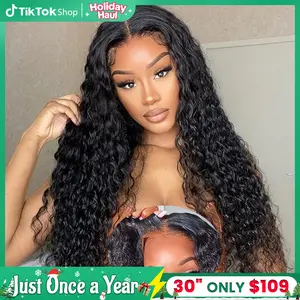 [Beginner Friendly] Bling Hair Glueless Wig Deep Wave 6x4 7x5 9x6 Real Human Hair Wigs HD Transparent Pre Cut Lace Closure Wigs Ready to Wear No Glue Wig 13x6 Lace Front Wigs TikTokShopHolidayHaul