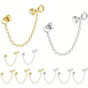 [Magnetic Clasps] Metal Magnetic Bracelet Clasps with Safety Chain | Jewelry Converters