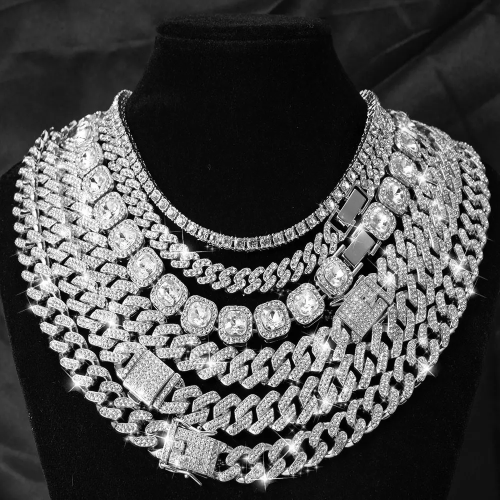 Daily Clothing Decor 1pc Cuban Link Chain Necklace Mixed Metal Layered Choker for Women | Trendy Everyday Accessory