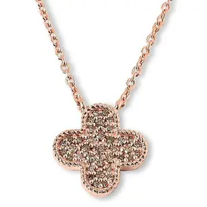 Colleen Lopez 1/6ctw Diamond Pavé Fleur Diamond Pendant Necklace