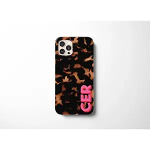 Personalized tortoiseshell phone case, elegant phone protection cover, phone accessory, fashionable design, suitable for iPhones 17, 17 Pro Max, 17 Pro, 17, 16, 15, 14, 13, 12, 11 versions of phones