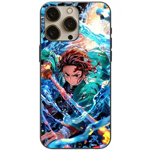 Akaza x Koyuki Phone Case for Demon Slayer Fans - Shock Absorbing TPU Plastics Phone Cases 17 16 15 14 13 12 pro max & Raised Edges for Extra Protection - Stylish Otaku Gift for Anime Lovers