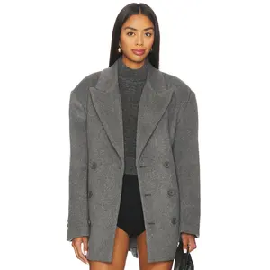 Bardot Classic Oversized Hailey Coat in Dove Grey
