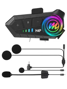 Moman Motorcycle Helmet Headset,Motorbike Helmet Speaker Single Person Use Headphone Wireless 5.3 with Waterproof Noise Cancellation