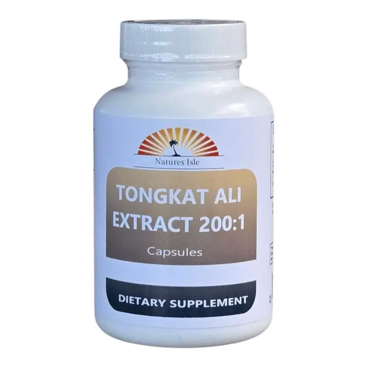 Natures Isle Longjac Tongkat Ali 200:1 Capsules Herbal Supplements Root Extract Supplement