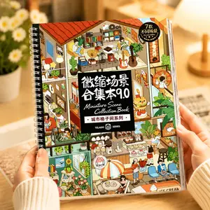 Telado Vol. 9 3D DIY Decal Sticker Book with Tweezers, Urban Miniatures Cubicle Collection with 7 New Scenes, Scrapbooking & Stamping Craft Kit for Journaling & Collage, Creative Stress Relief Gift for Adults Colored Markers fathersdaygiftideas