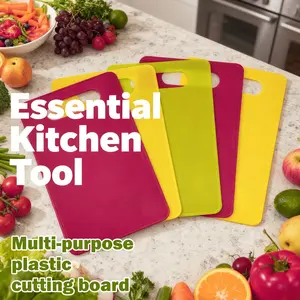 Plastic Cutting Boards Sets for Kitchen, Flexible Cutting Mats for Cooking, Non-Slip Cutting Board for Meat & Vegetables, Dishwasher Safe