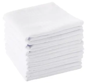 Men's handkerchiefs 100% soft cotton white handkerchief