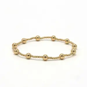 The Malibu 2x5 14k Gold filled Beaded Bracelet