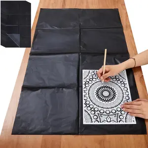 5 Sheets Large Carbon Paper for Tracing 20.3 x 36 Inch Graphite Transfer Paper Waxed Carbon Transfer Paper for , Paper, Canvas, Woodworking Patterns, Fabric, Sketch Drawing, Black