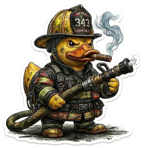 Rubber Duck Firefighter RPFD Window or Helmet Decal