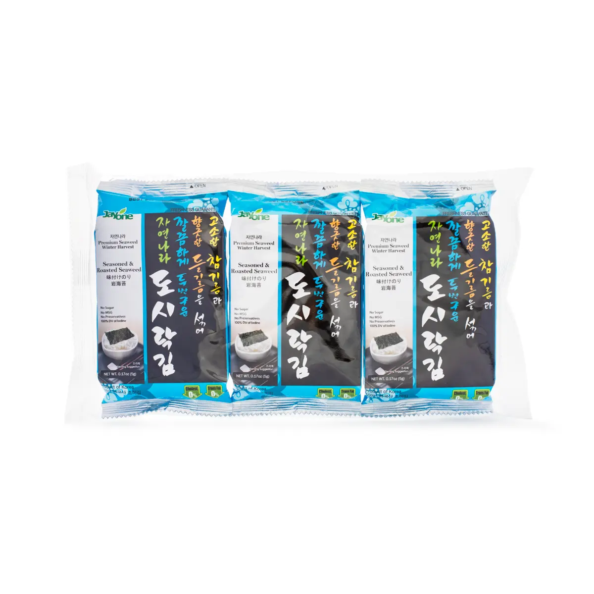 Jayone Roasted Seaweed Snack 3pks 15 g Jayone Roasted Seaweed Snack 3pks 15 g