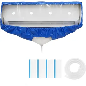 Mini Split Cleaning Bag | 360 Waterproof Design | Fits Systems 38in - 48in Long | Cleaning Kit Includes Overspray Guards and Drain Hose