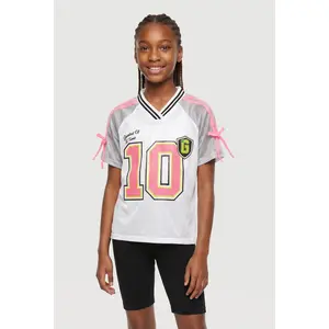 Girls Greatest of All Time 10 Jersey Mesh Top