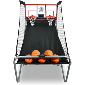 Official Indoor/Outdoor Dual Shot Basketball Arcade Game - Weather Resistant - 16 Different Games - 6 Audio Options - Near 100% Scoring Accuracy - Large LED Scoreboard