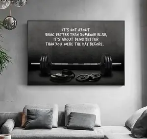 New, Motivational Quote Nordic Home Decor, Gym and Fitness Framable Wall Art, Sports Print Poster Decoration Gifts