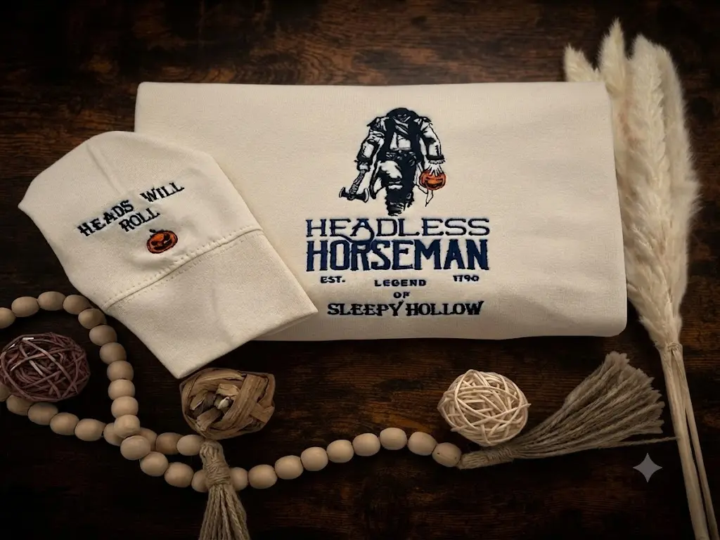 Horseman Embroidered Sweatshirt, Sleepy Hollow Halloween Crewneck