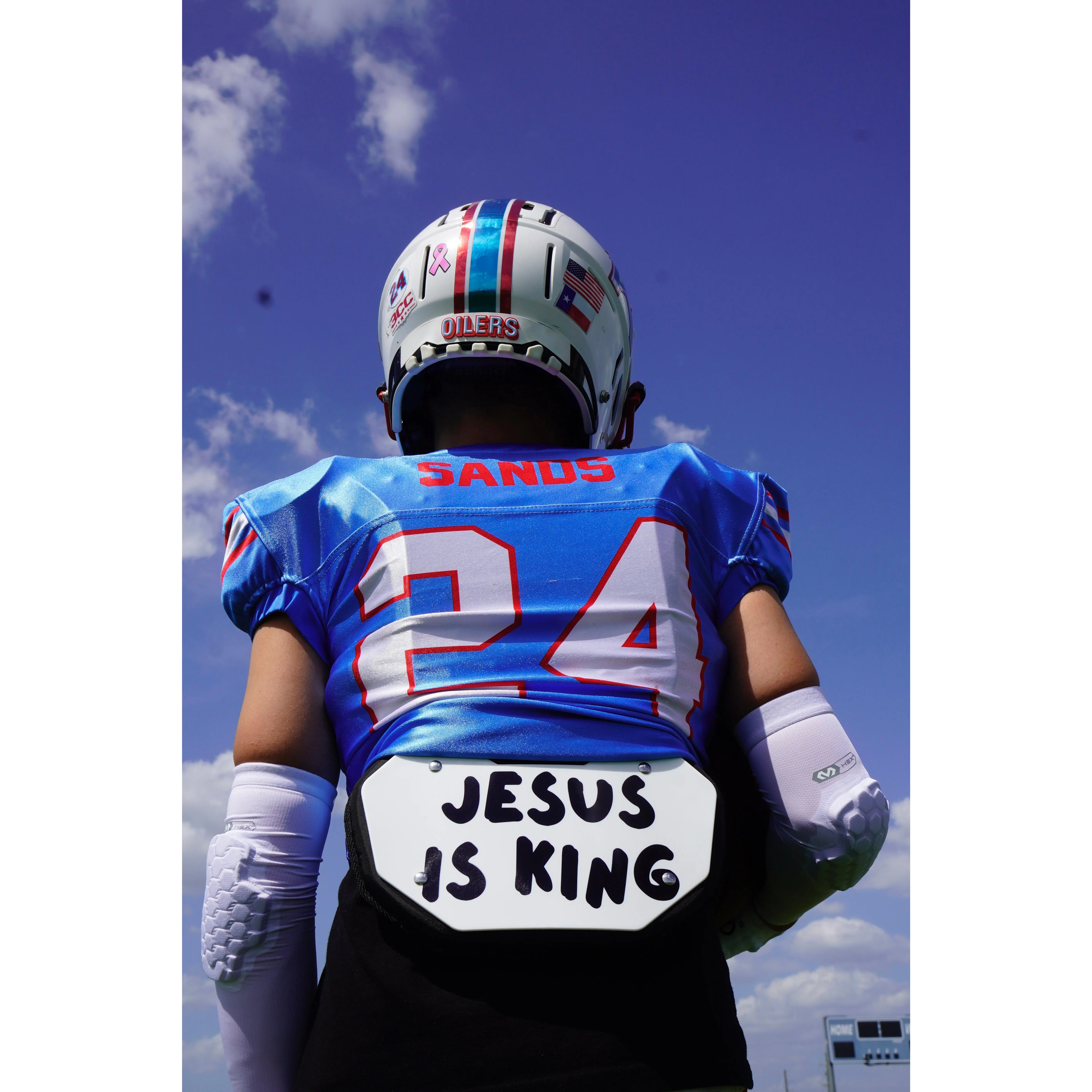 Jesus Is King Football Back Plate Jesus Is King Football Back Plate