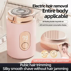 Women's Mini Electric Shaver, Pocket USB Rechargeable Razor, Washable Blades, Type-C Charging, Portable Hair Removal Tool