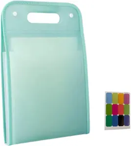 Semi-transparent vertical accordion folder, 13 pockets expandable file organizer with labels, A4 paper size file organizer accordion folder suitable for school, home, and office.