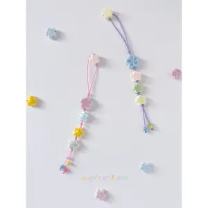 Colorful Flower Garden Keychain – Handmade Floral Charm