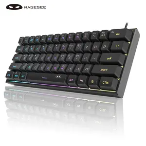 MageGee Mini 60% Gaming Keyboard, RGB Backlit 61 Key Ultra-Compact Keyboard, TS91 Ergonomic Mechanical Feeling Office Computer Keyboard for PC, MAC, PS4, Xbox ONE Gamer fathersdaygiftideas