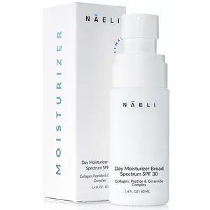 NAELI Face Moisturizer with SPF 30, Anti Aging Collagen & Peptide Cream, Reduces Wrinkles - Lightweight Skin Hydration with Hyaluronic Acid