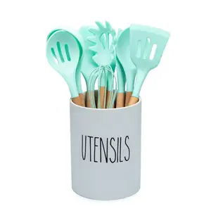 Heartland Home | Porcelain Made | Modern Design | Kitchen & Dining | Utensil Organizer | Space-Saving Countertop Holder