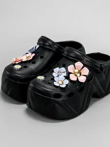 2026 New Fashion Floral High Heel Women's Sandals 8809, Stylish Hollow Out Design, Perfect for Casual & Party Wear