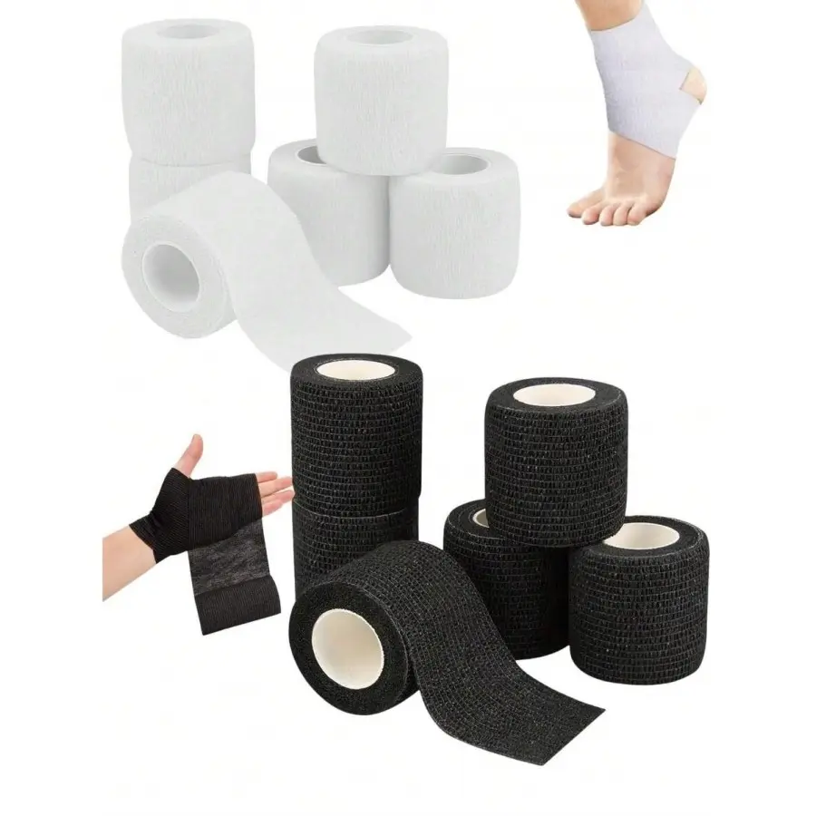 Self-Adhesive Elastic Bandage Roll, Supports Fingers, Ankles, Wrist, Waist, Knees, Elbows, Ideal for Soccer, Basketball, Running, Fitness, Badminton, Tennis, Hand Wrap, Protective Gear
