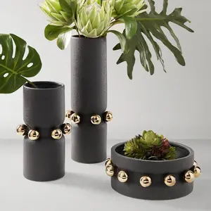 Z Gallerie Zerra  Esthetic Vase  Coffee Table Decor Matte Ceramic Ornaments Set Flower Vase Modern Plant Vase Home Decorative Vase