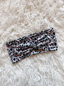 Twistband - Grey & Pink Leopard