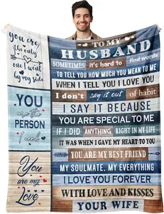 Husband Gifts Blanket, Gifts for Husband/Men, Husband Gifts from Wife, Best Anniversary Wedding Gifts For Husband, Husband Birthday Gift Ideas, To My Man Gift, I Love You Gifts Blankets