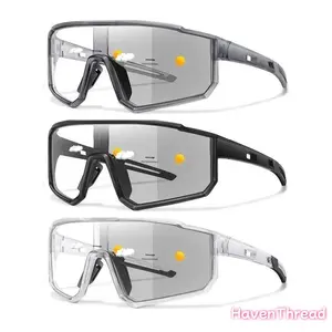 3 packs Fashion Cycling Photochromic Sunglasses For Men Women Classic Casual Windproof Eyewear Outdoor Sports Fishing Baseball