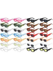 28pairs candy color sunglasses,Trendy shades,multiple colors,classic solid frame with rubber nose pad,improve comfort,men's women's outdoor glasses,suitable for daily wear