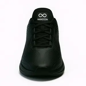 MAINCOON Slipstream Infinity Blackout Motionwear Sneakers - Casual Closed Design Black Shoes for Everyday Wear with Unique Infinity Logo