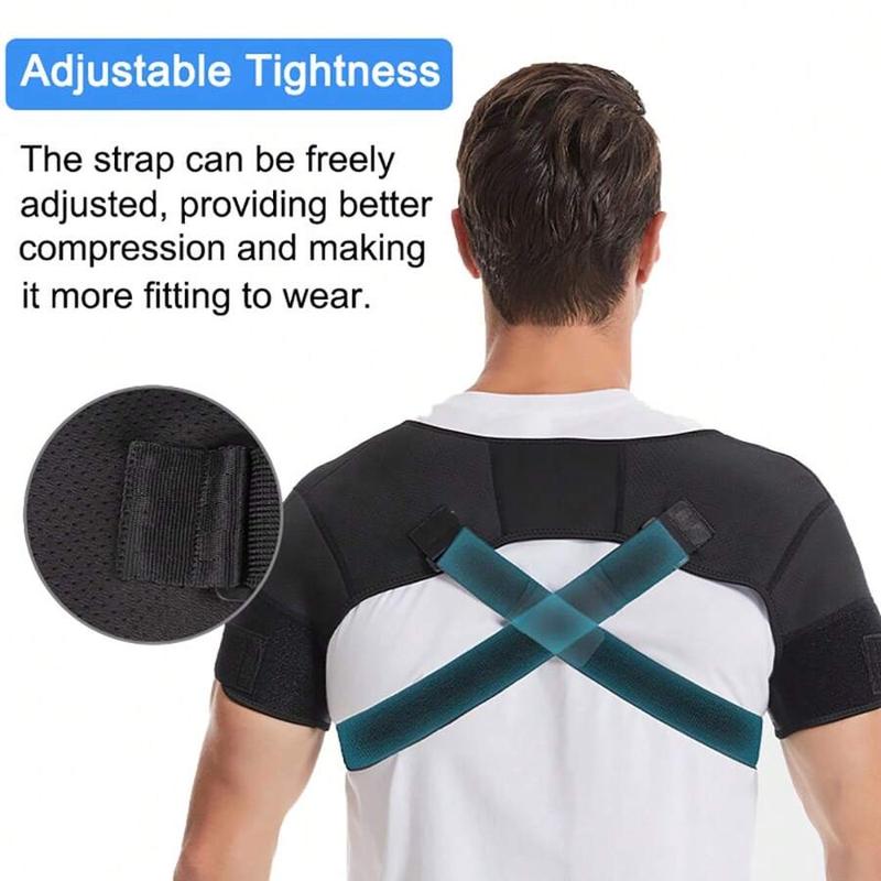 Adjustable Sports Shoulder Support Straps - Cross-Back Design for Back Pain Relief, Durable Nylon & Neoprene Material,Healthcare Tool