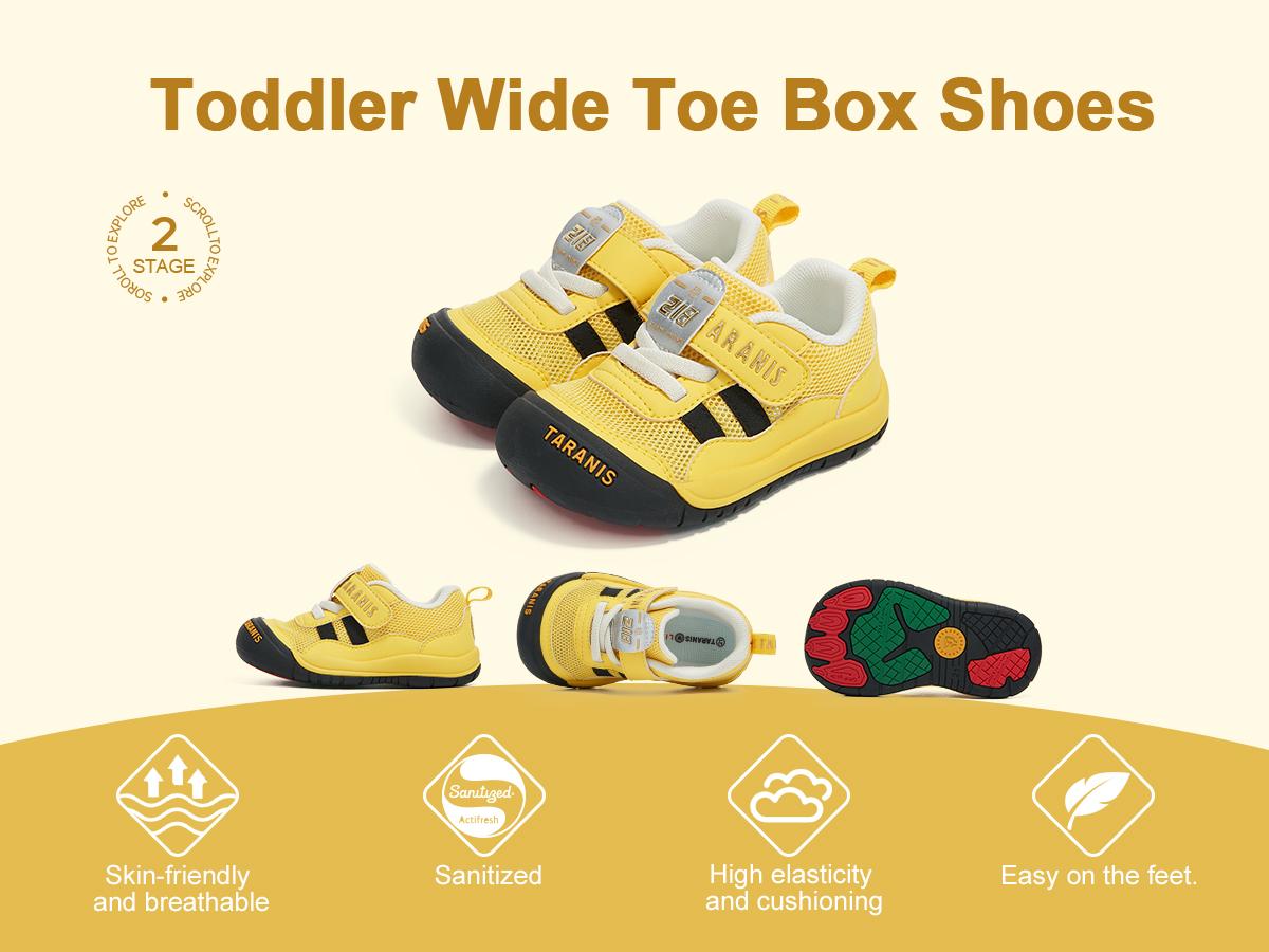 TARANIS Toddler Shoes Boys Girls Non-Slip Walking Sneakers Kids Mesh Breatherble Outdoor Running Shoes