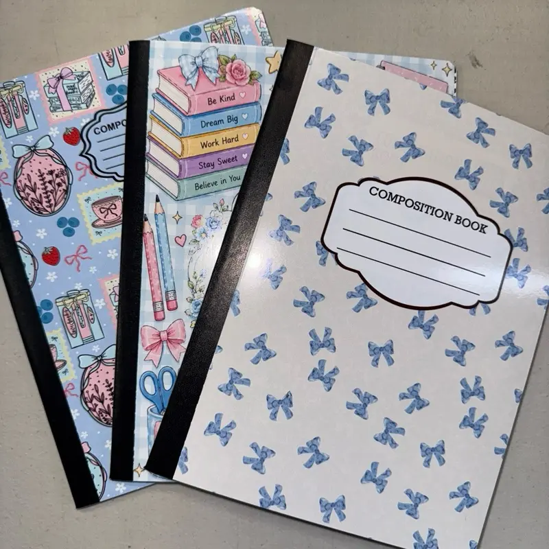 DIY Scrapbooking Peel-And-Paste Composition Notebook Covers, Toy Craft Stickers for Creative Projects