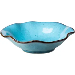 8" Fruit Bowl for Kitchen Counter Decor,Lotus Leaf Shape Ceramic Decorative Bowl,Key Bowl for Entryway Table Modern Home Decor