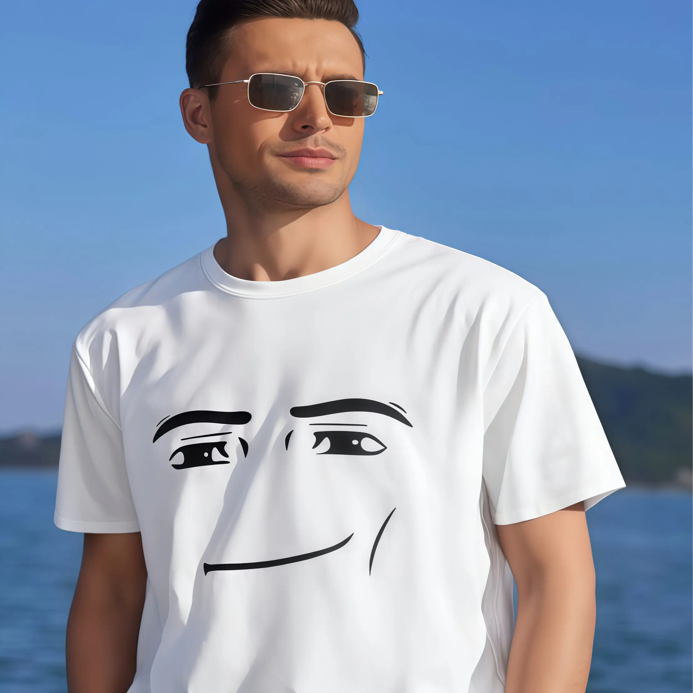 Men's 90s Vintage Cotton Short-Sleeve Round Neck Graphic Tee - Tropical Plain Design, Gooner Eat Sleep Goon Repeat Meme, COD Gamer Top with Hoodie Vibe, Premium Fabric Casual Streetwear, Menswear Gift, Shortsleeve