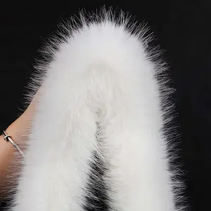 Luxury Fox Fur Trim Ribbon, Soft Faux Fur Sewing Edging, DIY Clothing and Craft Decoration, Ideal for Traditional Clothes and Festive Decor