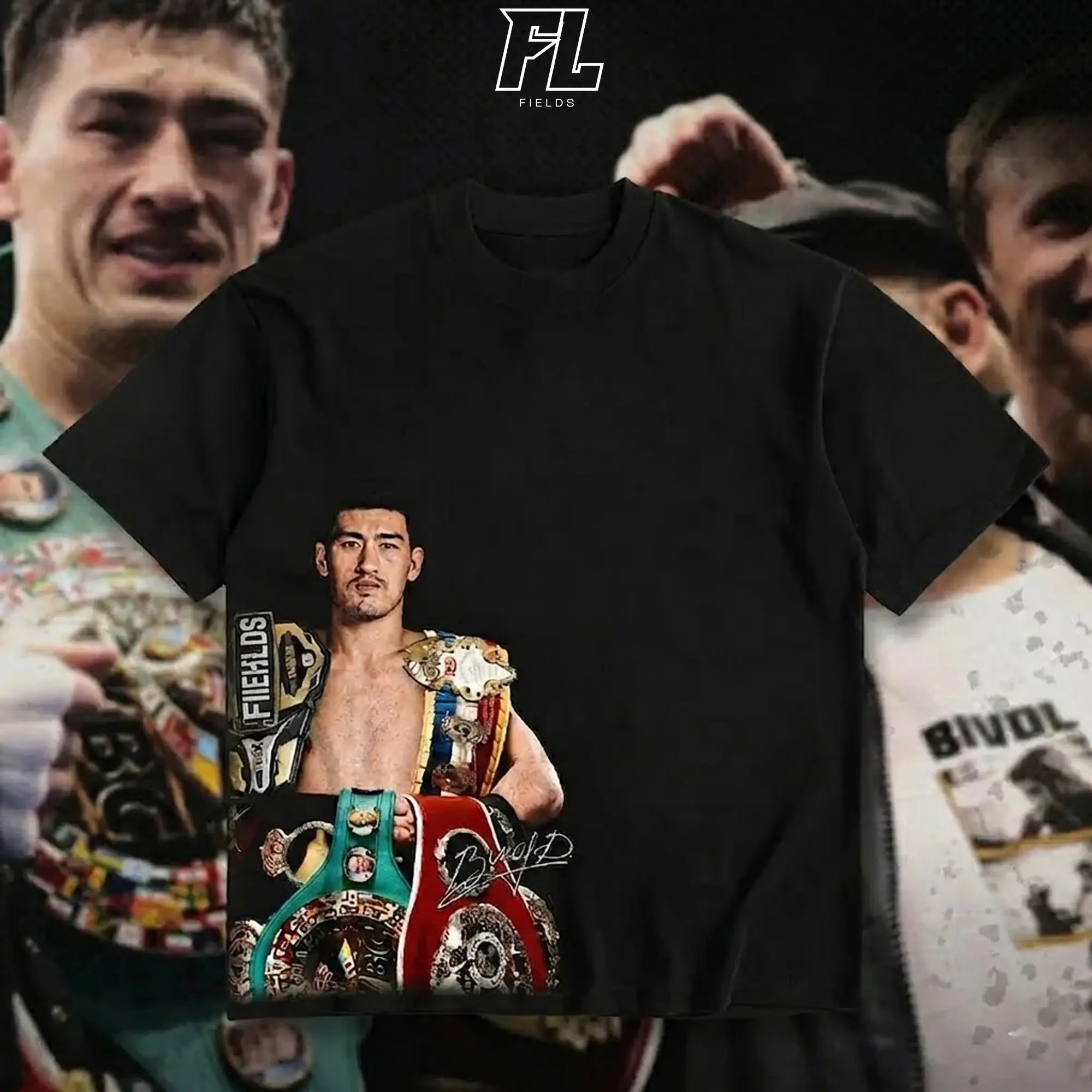 Fields Dmitry Bivol "The Masterclass" Heavy Cotton Boxing T-shirt - Light Heavyweight Champion Fan Apparel - Classic Pump Cover Oversized Tee - DTG Printed